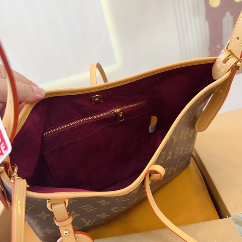 Louis Vuitton Monogram Carryall Tote Bag - Brown view