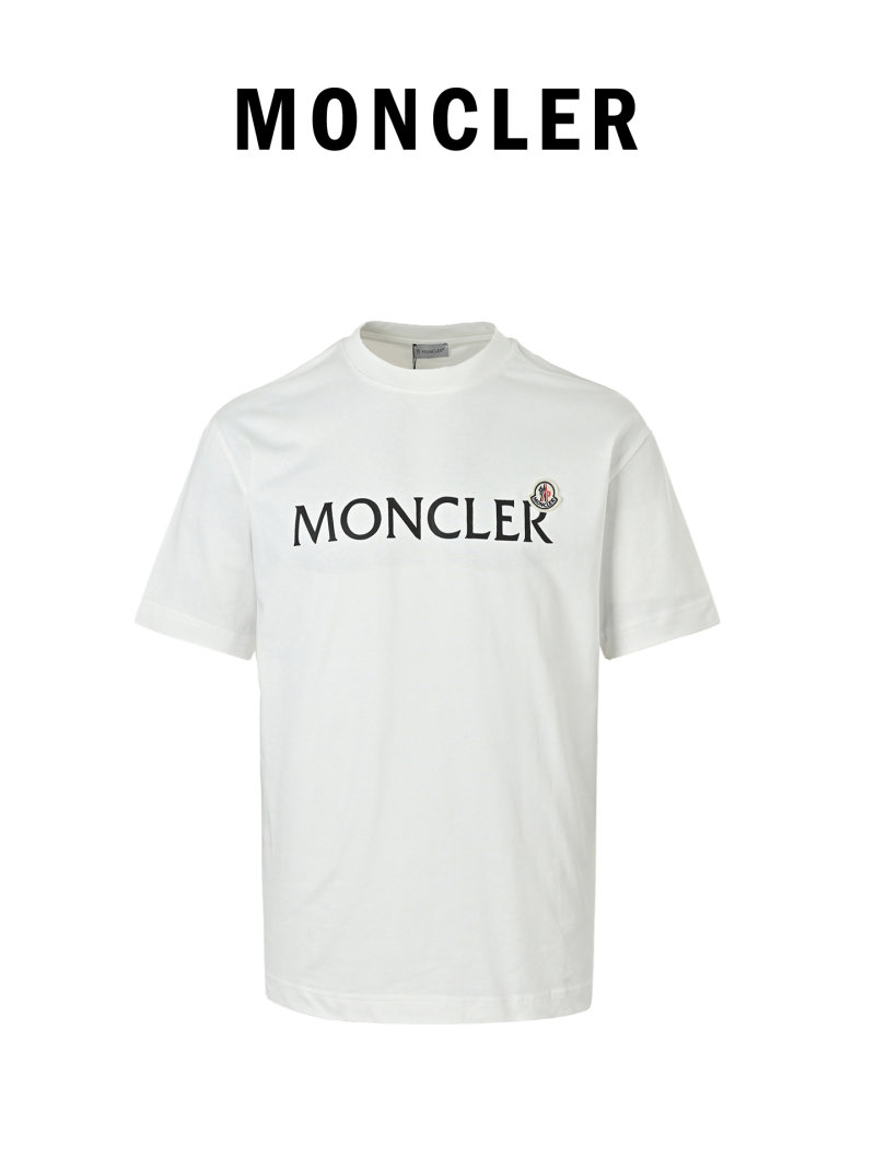 Moncler White Logo T-Shirt view