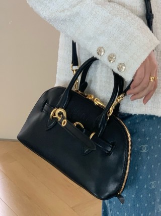 Miu Miu Shell Top-Handle Bag Black 28cm view 2