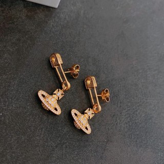 Vivienne Westwood Saturn Planet Drop Earrings Gold view 2