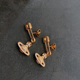 Vivienne Westwood Saturn Planet Drop Earrings Gold view 6