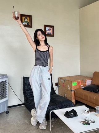 Fendi Logo Sweatpants Light Grey view 5