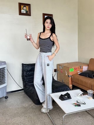 Fendi Logo Sweatpants Light Grey view 6