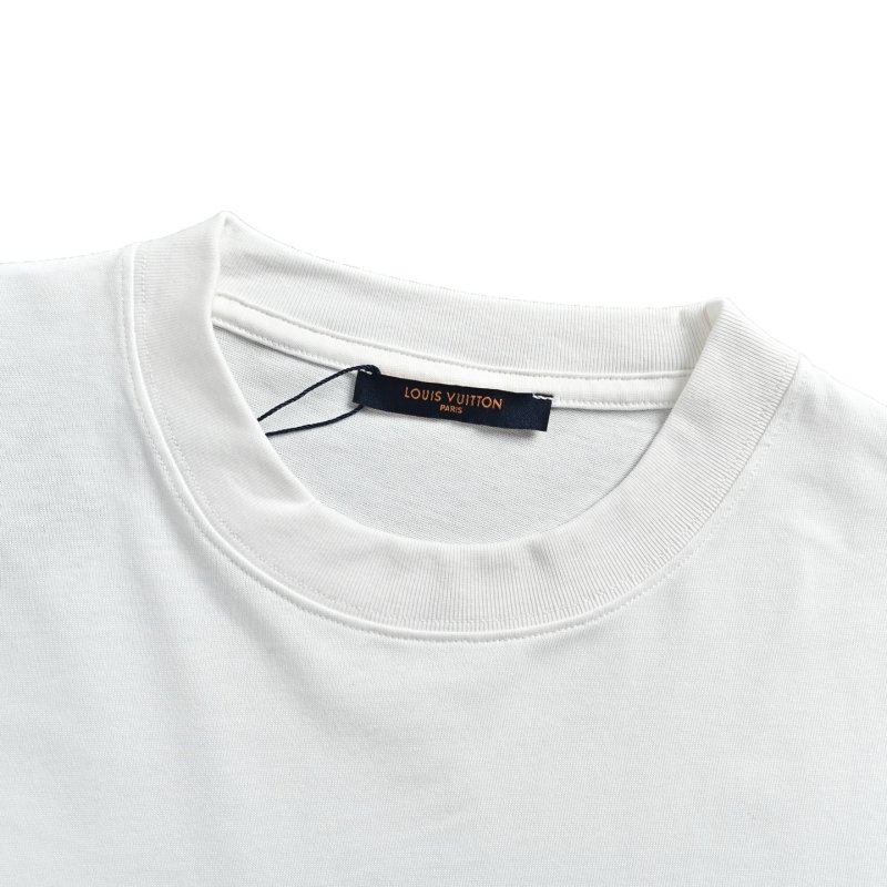 White Graphic Short Sleeve T-Shirt with Colorful Design view