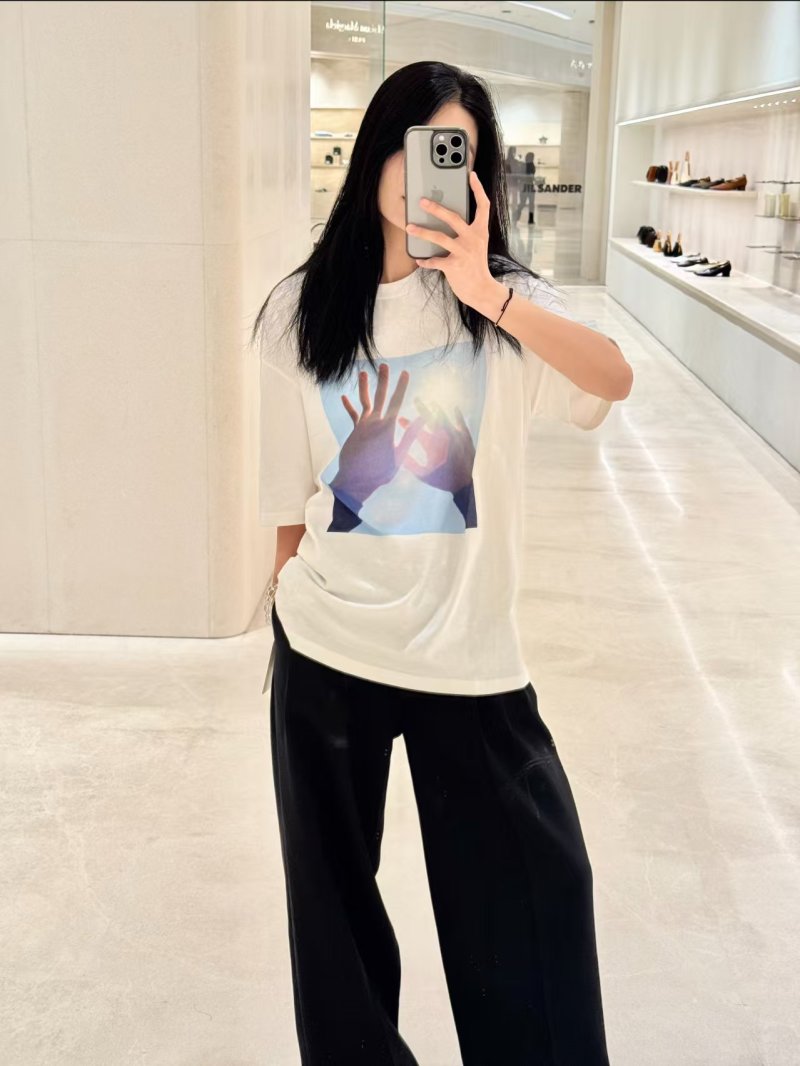 White Graphic Print Short Sleeve T-Shirt view
