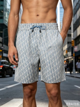 Dior Monogram Shorts Blue & White view 2