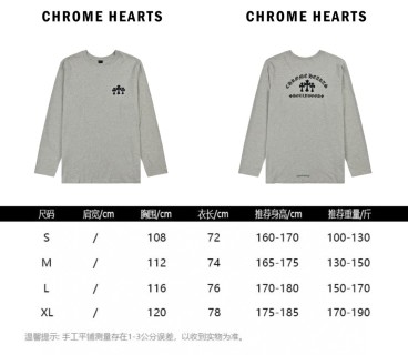 Chrome Hearts Cross Flocked Long Sleeve T-Shirt Grey view 13