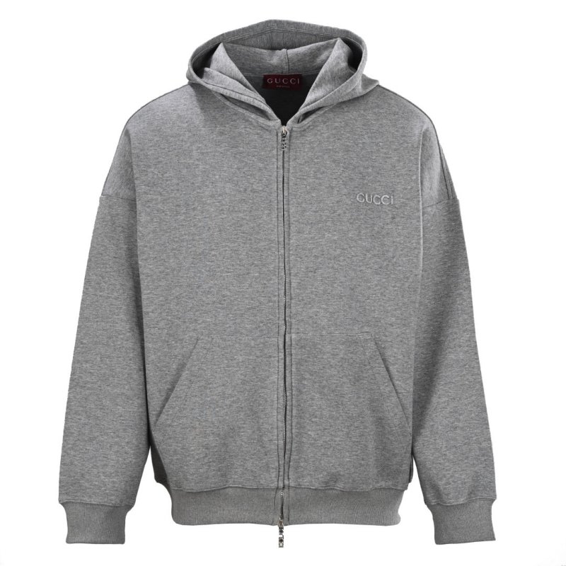 Gucci Grey Zip-Up Hoodie view