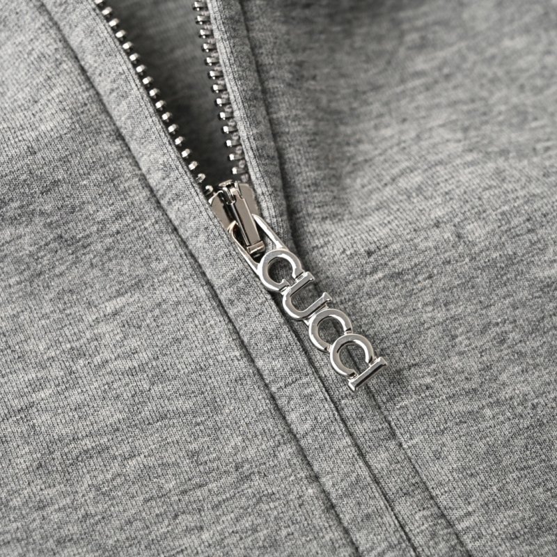 Gucci Grey Zip-Up Hoodie view