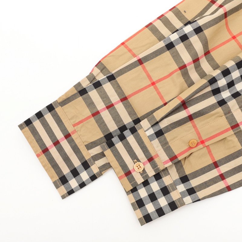 Burberry Nova Check Plaid Button-Up Shirt Beige view