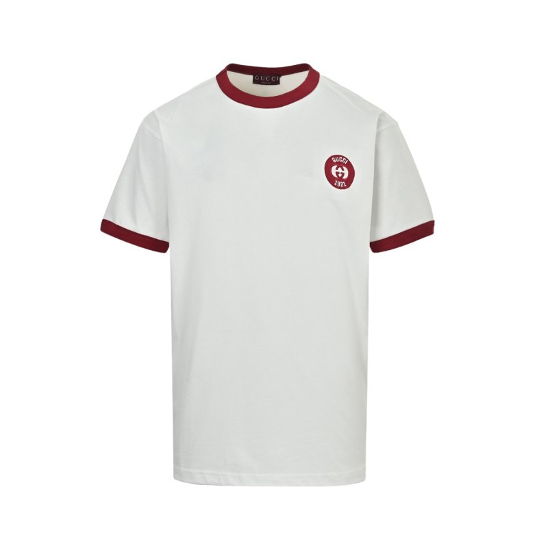 Gucci White & Burgundy Short Sleeve T-Shirt view
