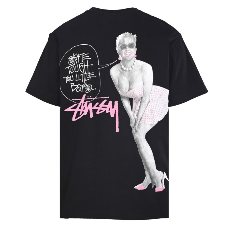 Stüssy Black Graphic Print T-Shirt view