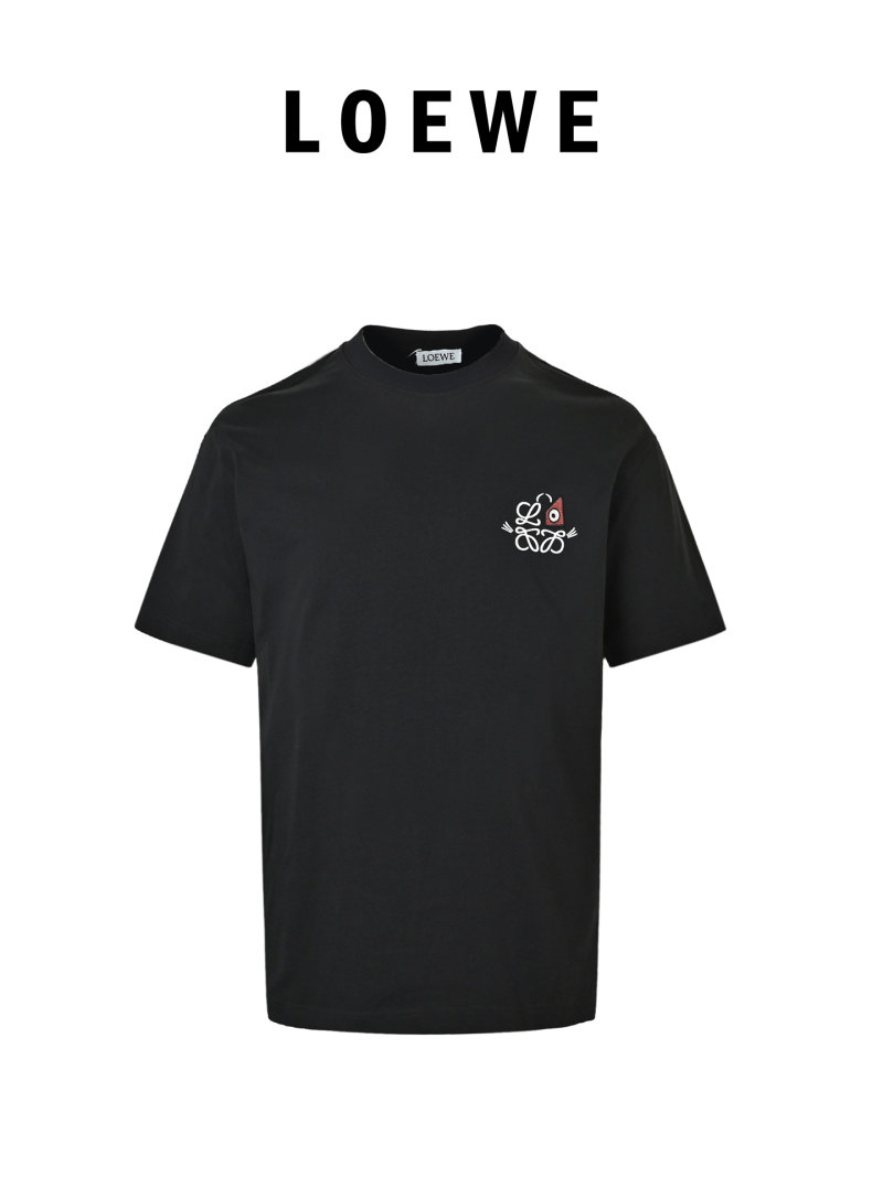 Black Embroidered Graphic T-Shirt view