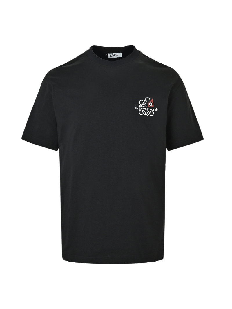Black Embroidered Graphic T-Shirt view