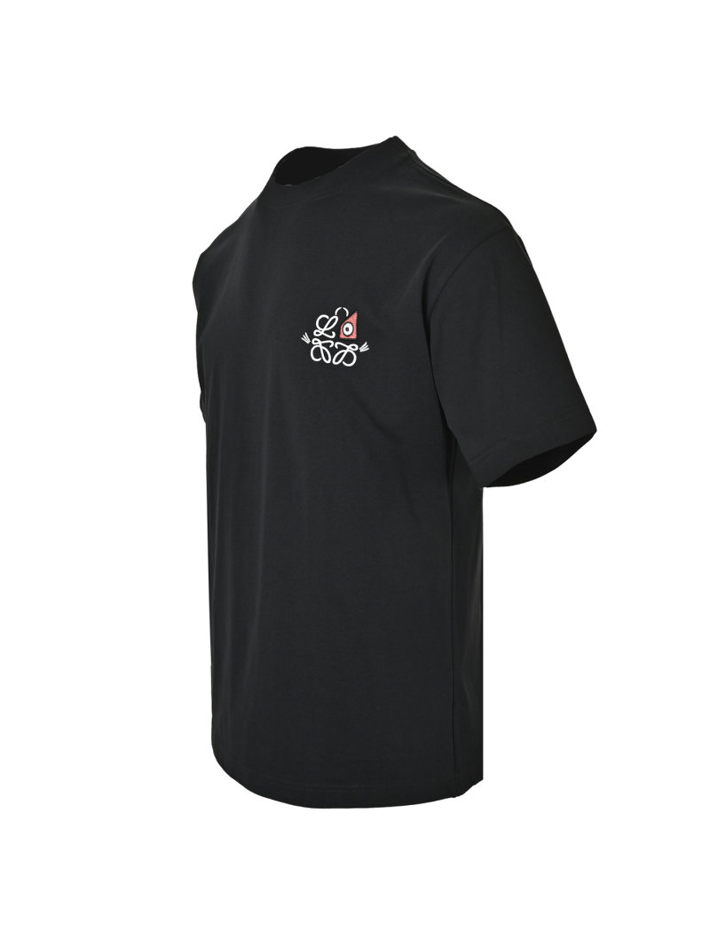 Black Embroidered Graphic T-Shirt view