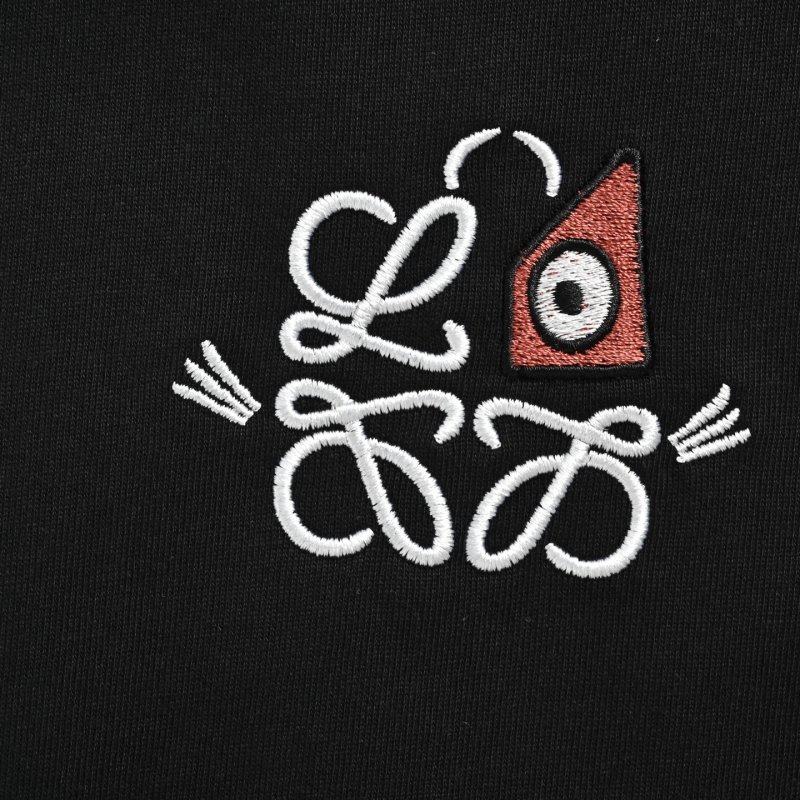Black Embroidered Graphic T-Shirt view
