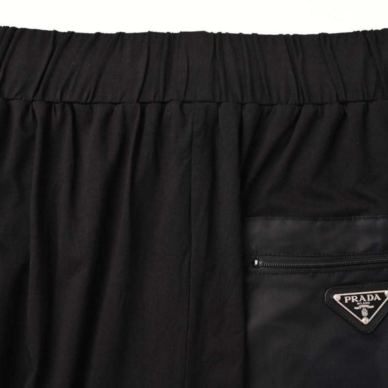 Prada Re-Nylon Triangle Logo Track Pants - Black view