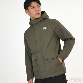 The North Face Olive Windbreaker Jacket view 3