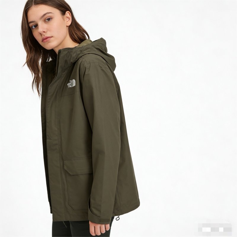 The North Face Olive Windbreaker Jacket view