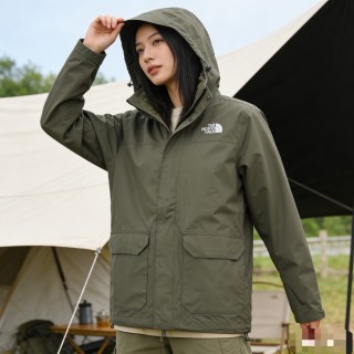 The North Face Olive Windbreaker Jacket view 5