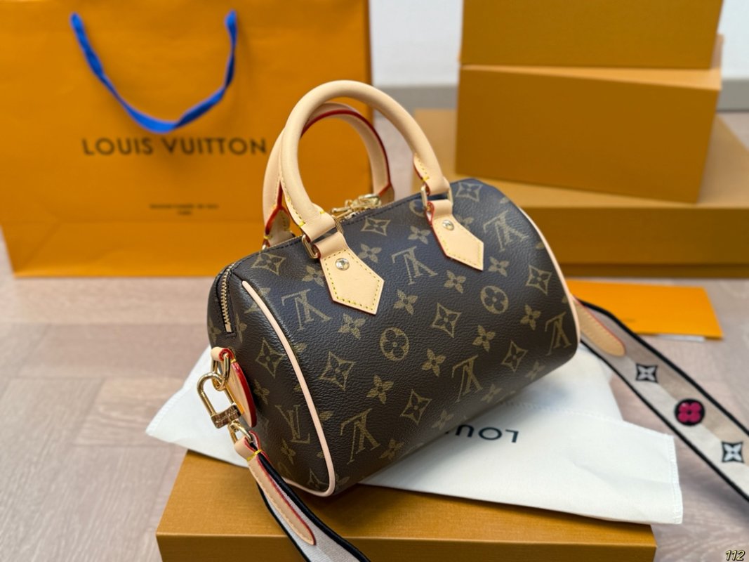 Louis Vuitton Speedy 20 Monogram Canvas Handbag with Strap view