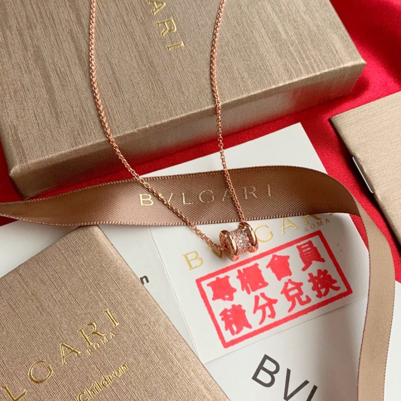 Bulgari B.ZERO1 Small Waist 925 Silver Rose Gold Necklace