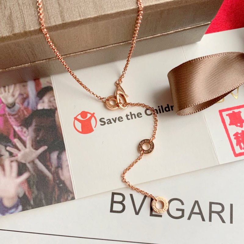 Bulgari B.ZERO1 Small Waist 925 Silver Rose Gold Necklace view