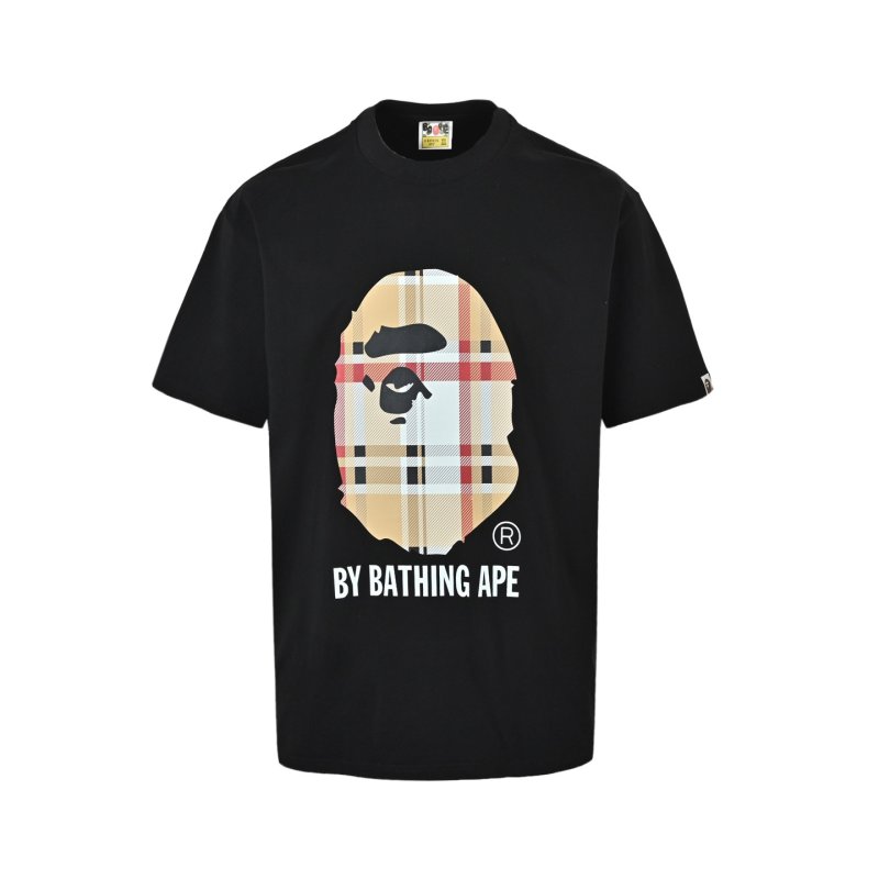 Burberry Plaid Graphic Black T-Shirt view