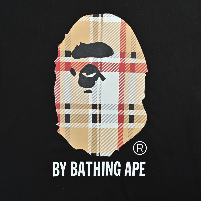 Burberry Plaid Graphic Black T-Shirt view