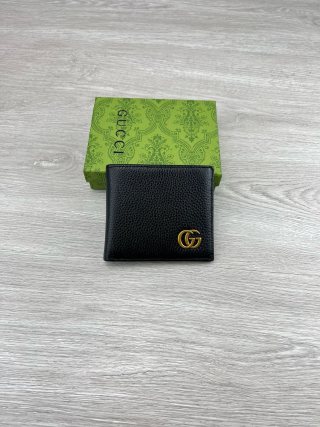 Gucci GG Marmont Black Leather Bifold Wallet