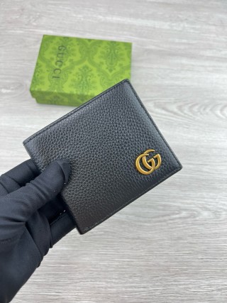 Gucci GG Marmont Black Leather Bifold Wallet view 4