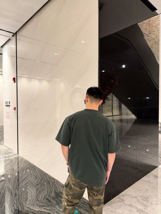 Balenciaga Charcoal Logo Short Sleeve T-Shirt view 4