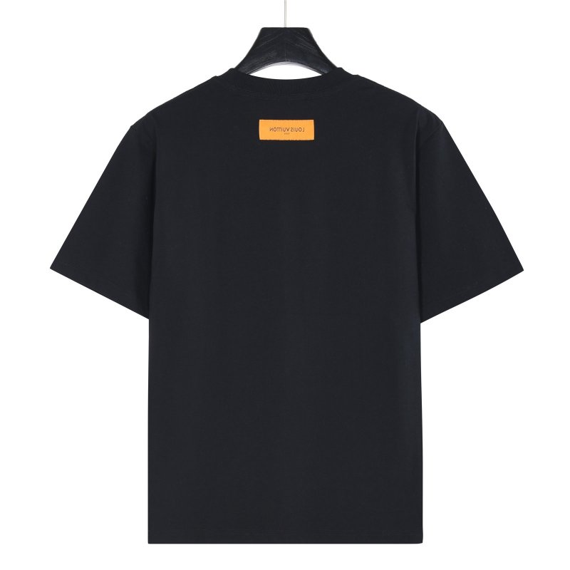 Louis Vuitton Voyage Trunks Circle Logo Black T-Shirt view