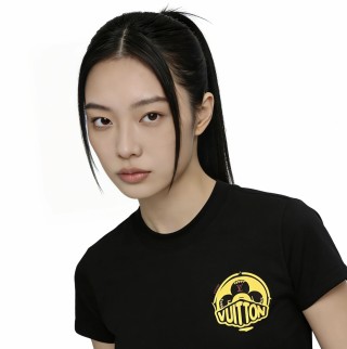 Louis Vuitton Black Yellow Logo Short Sleeve T-Shirt view 5