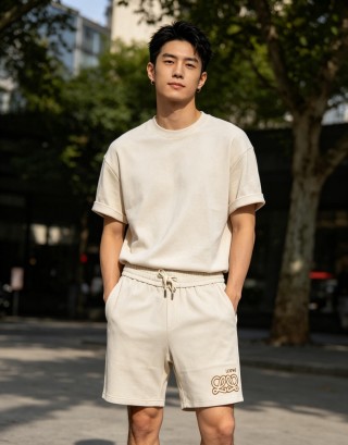 Loewe Cream Logo Shorts view 2