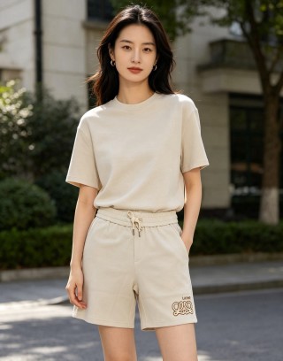 Loewe Cream Logo Shorts view 5