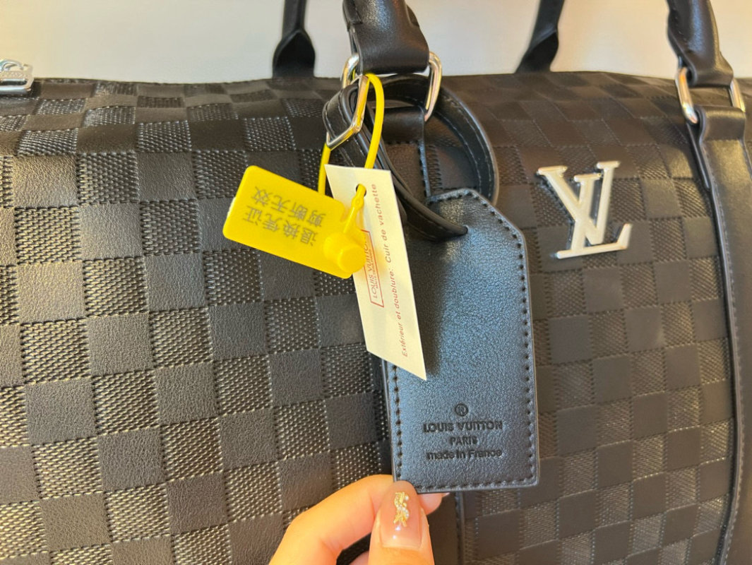 Louis Vuitton Damier Ebene Travel Duffel Bag Black view