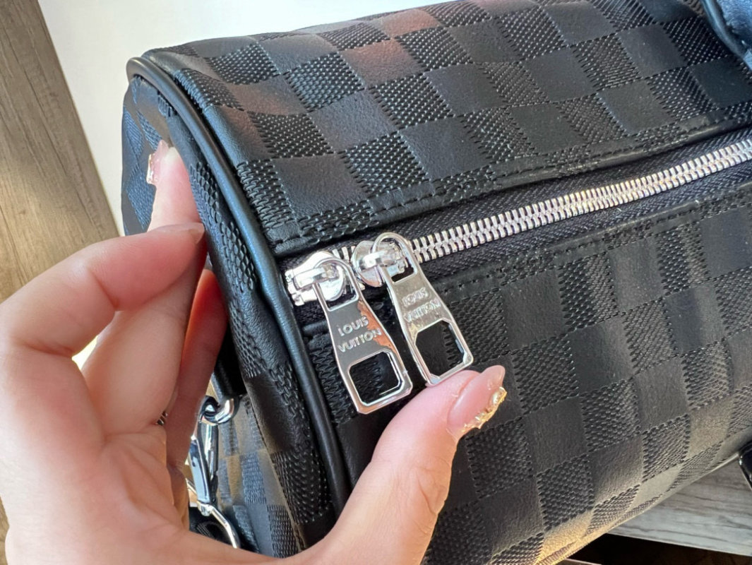 Louis Vuitton Damier Ebene Travel Duffel Bag Black view
