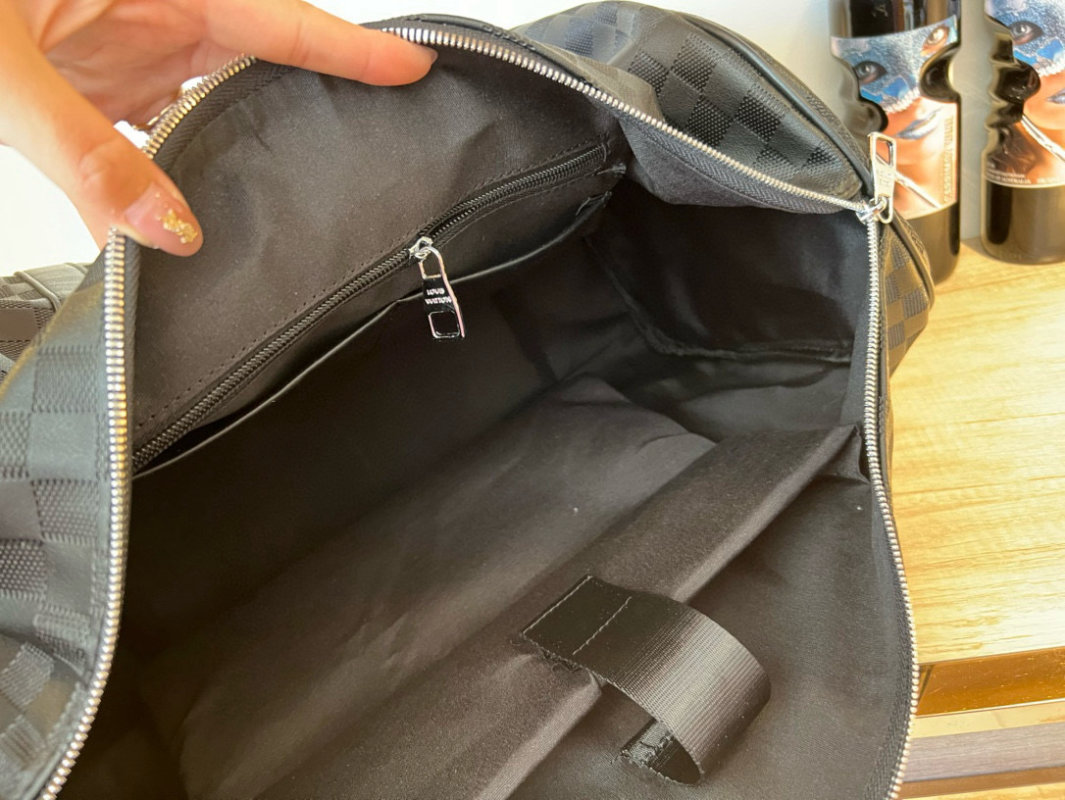 Louis Vuitton Damier Ebene Travel Duffel Bag Black view
