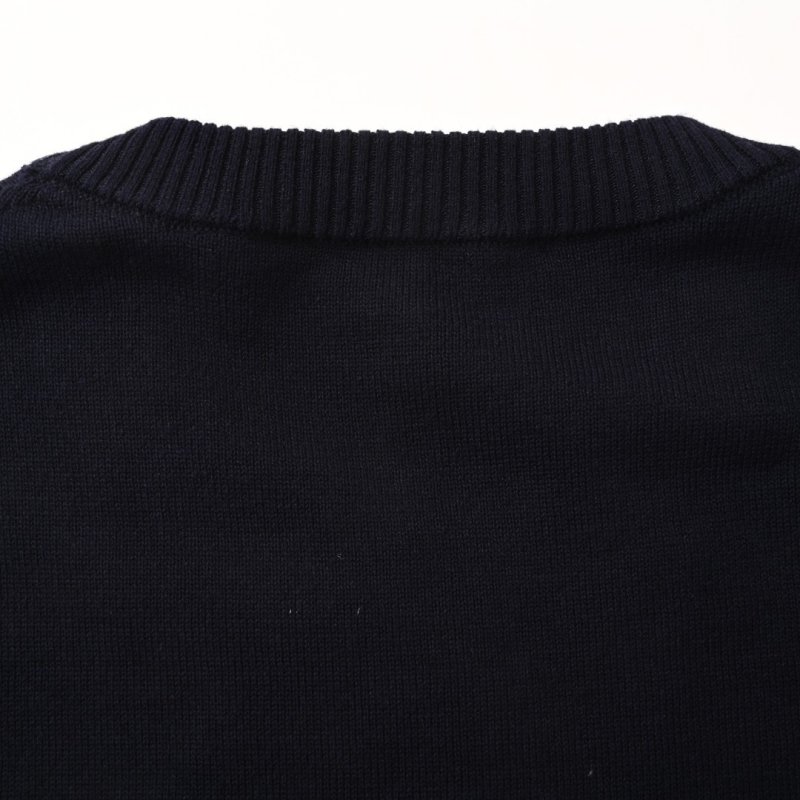 Fendi Navy Crewneck Sweater with Zipped Pocket view