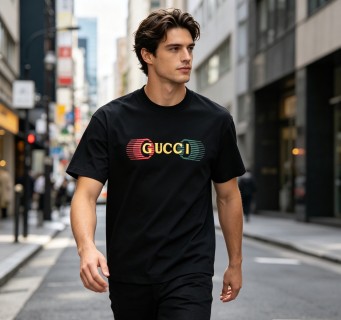 Gucci Striped Logo Black T-Shirt view 2