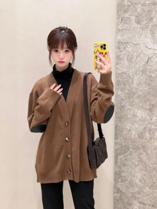 Camel Oversized Button-Up Cardigan Sweater