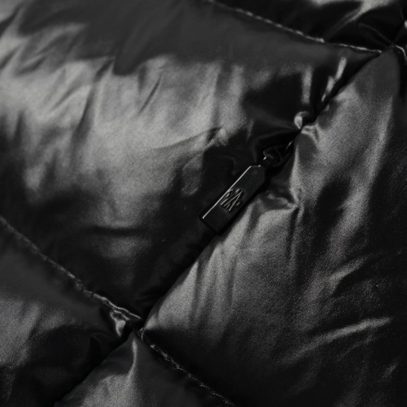 Black Quilted Puffer Down Vest Jacket view