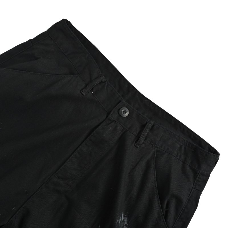 Black Distressed Wide-Leg Jeans with Purple Graffiti Details view