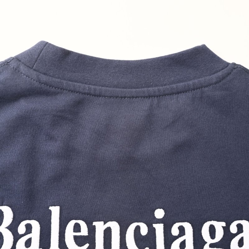 Balenciaga Navy Logo Graphic Short Sleeve T-Shirt view