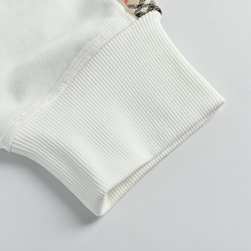 Burberry EKD Embroidered Check Tape Sweatshirt White view