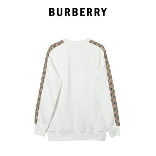 Burberry EKD Embroidered Check Tape Sweatshirt White view 2