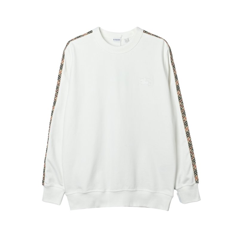 Burberry EKD Embroidered Check Tape Sweatshirt White view