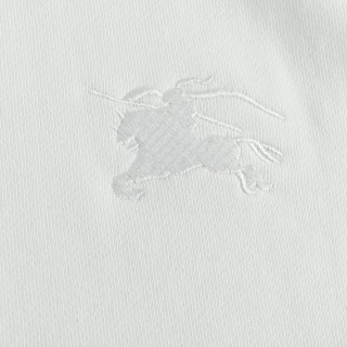 Burberry EKD Embroidered Check Tape Sweatshirt White view 8