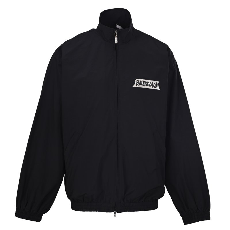 Balenciaga Black Logo Windbreaker Jacket view